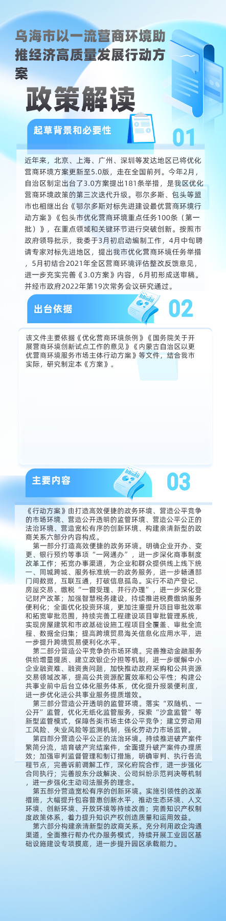 乌海市以一流营商环境助推经济高质量发展行动方案